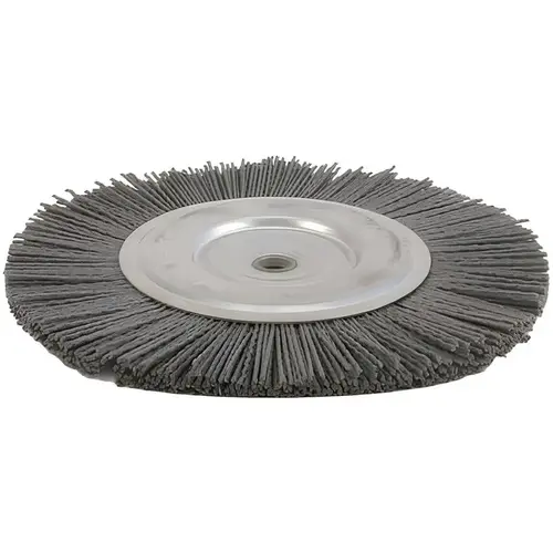 Wheel Brush: 6" Wheel Dia, Crimped
