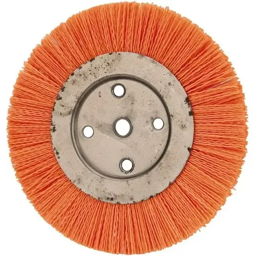 Wheel Brush: 8" Wheel Dia, Crimped