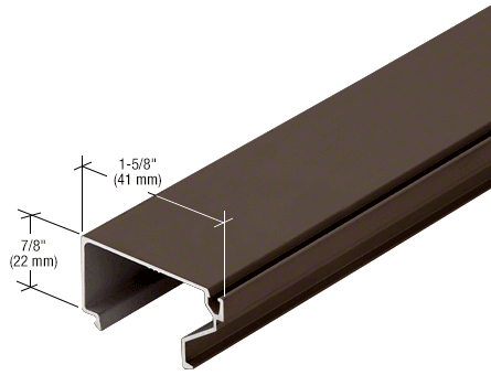CRL-U.S. Aluminum M40322 Horizontal Glass Stop for 4" Mullions, Bronze Black Anodized - 24'-2" Stock Length