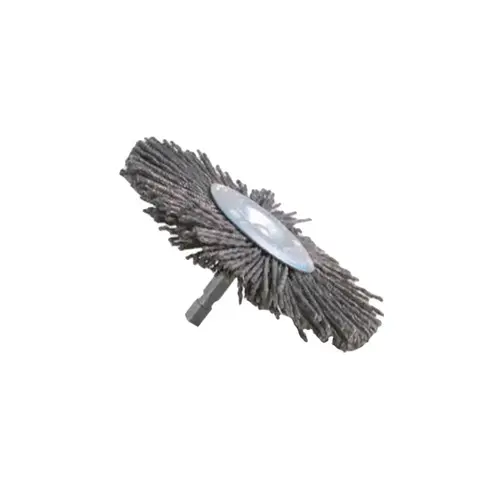 Wheel Brush: 4" Wheel Dia, Crimped