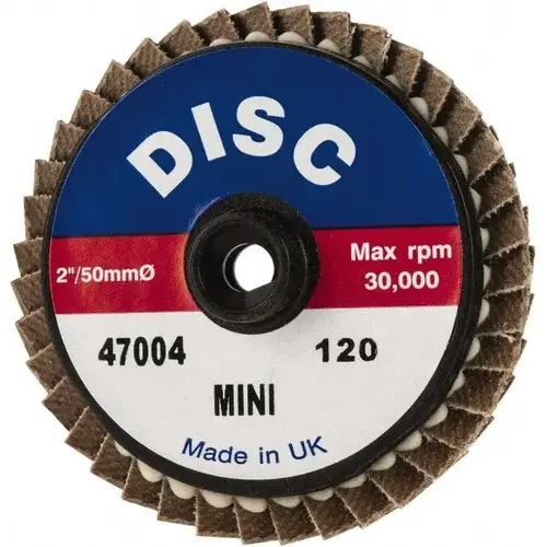 Flap Disc: 120 Grit, Zirconia Alumina, Type 27