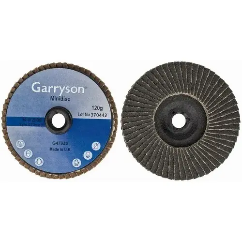 Flap Disc: 120 Grit, Zirconia Alumina, Type 27