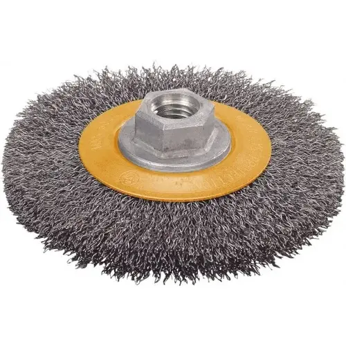 Wheel Brush: 4-1/2" Wheel Dia, Crimped