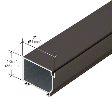 CRL-U.S. Aluminum 1G56322 Dark Bronze/Black Anodized Class 1 Glass Stop - 24'-2" Stock Length