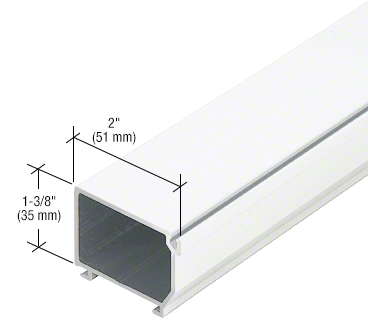 CRL-U.S. Aluminum 1G56352 White KYNAR Paint Glass Stop - 24'-2" Stock Length