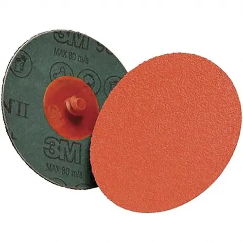Quick-Change Disc: 3" Dia, 60 Grit, Ceramic, Coated Quick-Change Disc: 3" Dia, 60 Grit, Ceramic, Coated