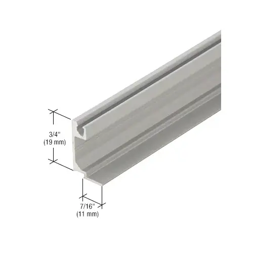 Glass Stop for 1" Glass Door Header, Clear Anodized - 21'-2" Glass Stop for 1" Glass Door Header, Clear Anodized - 21'-2"