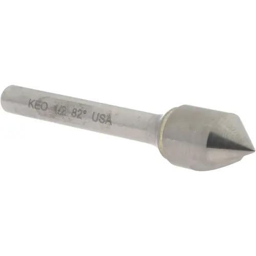 Countersink: 1/2" Head Dia, 82 degree Included Angle, 1 Flute, Carbide Countersink: 1/2" Head Dia, 82 degree Included Angle, 1 Flute, Carbide