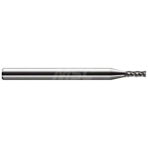 Corner Radius End Mill: 1/16" Dia, 1/4" LOC, 0.01" Radius, 4 Flutes, Solid Carbide Uncoated