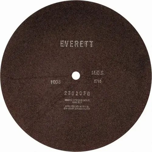 Cut-Off Wheel: 20" Dia, 3/16" Thick, 1" Hole, Aluminum Oxide