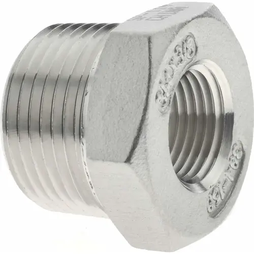 Pipe Bushing: 3/4 x 3/8" Fitting, 304 Stainless Steel Pipe Bushing: 3/4 x 3/8" Fitting, 304 Stainless Steel