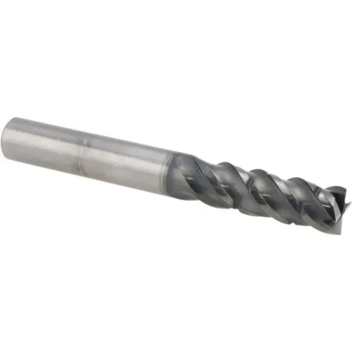 Roughing & Finishing End Mill: 1/2" Dia, 4 Flutes, Square End, Chipbreaker, Solid Carbide Duarise Roughing & Finishing End Mill: 1/2" Dia, 4 Flutes, Square End, Chipbreaker, Solid Carbide Duarise