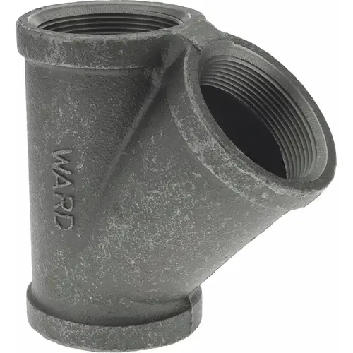 Size 2", Class 150, Malleable Iron Black Pipe 45 degree Lateral Y-Branch