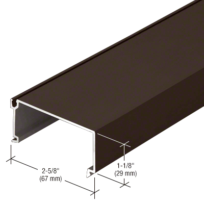CRL-U.S. Aluminum M57322 Interior Glass Stop - 24'-2", Dark Bronze/Black Anodized Class 1