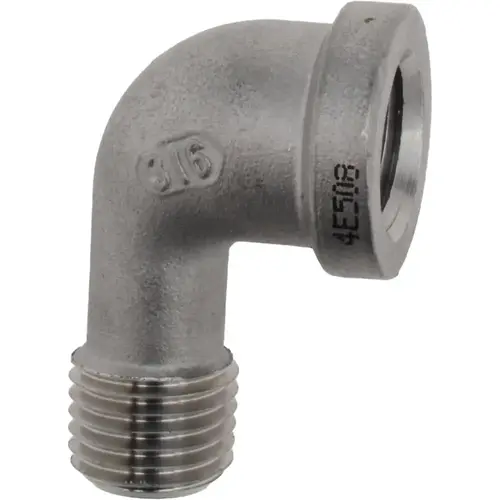 Pipe 90 degree Street Elbow: 1/4" Fitting, 316 Stainless Steel - pack of 2 Pipe 90 degree Street Elbow: 1/4" Fitting, 316 Stainless Steel - pack of 2