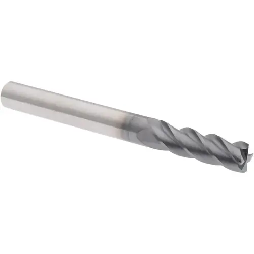 Corner Radius End Mill: 5/16" Dia, 1" LOC, 38 deg Helix, Corner Radius End, Centercutting Series HS AlCrTiN Corner Radius End Mill: 5/16" Dia, 1" LOC, 38 deg Helix, Corner Radius End, Centercutting Series HS AlCrTiN