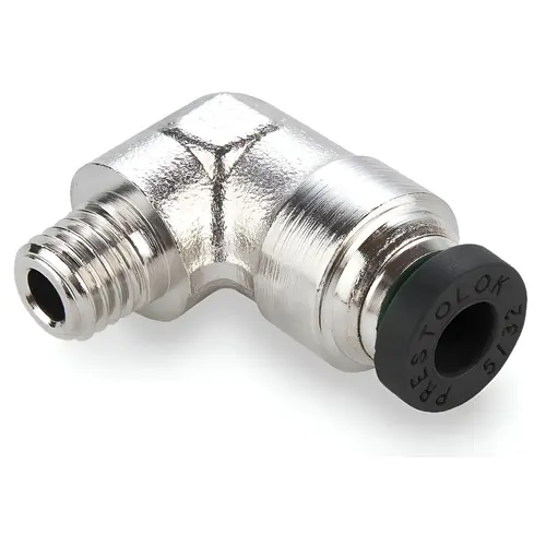 Push-To-Connect Tube to Male Tube Fitting: 90 degree Male Elbow, 1/4" Thread, 5/32" OD Push-To-Connect Tube to Male Tube Fitting: 90 degree Male Elbow, 1/4" Thread, 5/32" OD