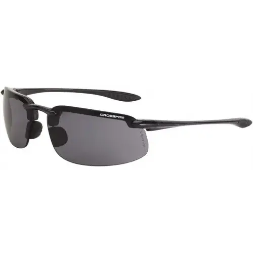 Safety Glass: Scratch-Resistant, Polycarbonate, Smoke Lenses, Full-Framed, UV Protection
