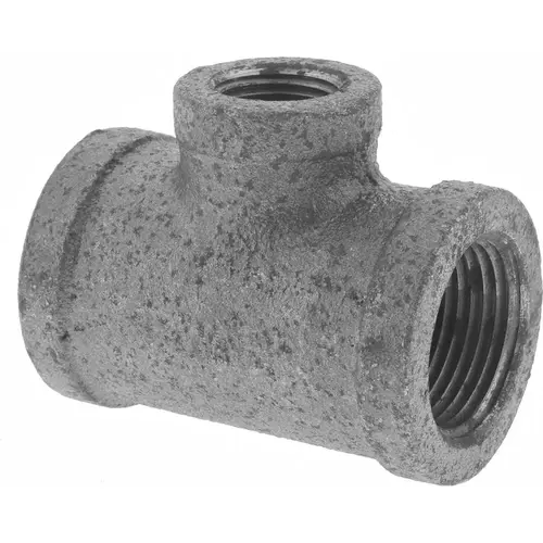 Black Reducer: 3/4 x 3/4 x 3/8", Threaded Black Reducer: 3/4 x 3/4 x 3/8", Threaded