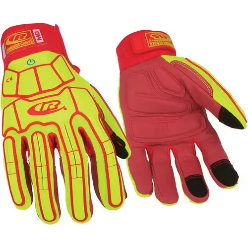 Impact-Resistant & Cut-Resistant Gloves: Size 2X-Large, ANSI Cut A3, Unlined Lined, Leather