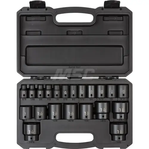 1/2 Inch Drive 6-Point Impact Socket Set, 21-Piece (5/16 - 1-1/2 in.) 1/2 Inch Drive 6-Point Impact Socket Set, 21-Piece (5/16 - 1-1/2 in.)