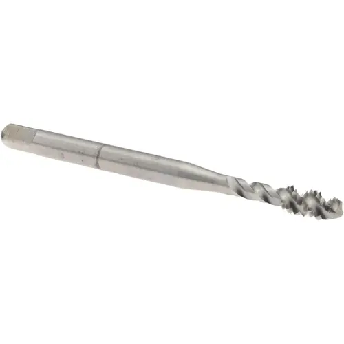 Spiral Flute Tap: #6-32 UNC, 3 Flutes, Modified Bottoming, Powdered Metal, Bright/Uncoated Spiral Flute Tap: #6-32 UNC, 3 Flutes, Modified Bottoming, Powdered Metal, Bright/Uncoated