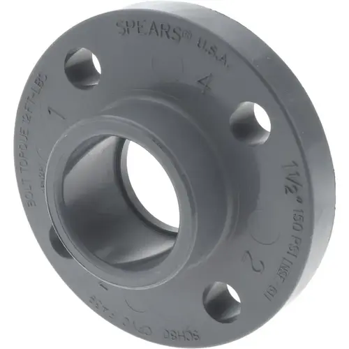 1-1/2" CPVC Plastic Pipe Flange (One Piece)