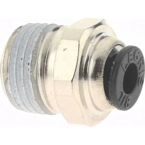 Push-To-Connect Tube to Male NPT Tube Fitting: Connector, 1/8" Thread, 1/8" OD - pack of 5