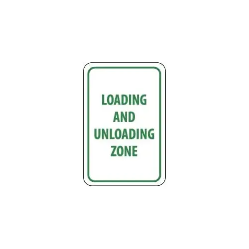 Parking Lot Sign: Rectangle, "Loading and Unloading Zone" Parking Lot Sign: Rectangle, "Loading and Unloading Zone"