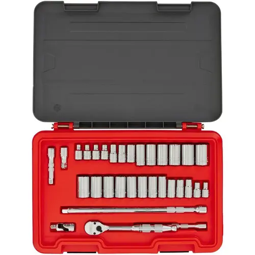 Socket Set: 32 Pc, 1/4 to 7/8" Socket