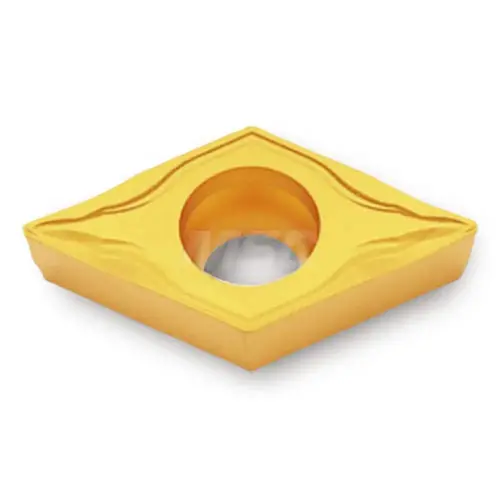 Turning Inserts; Relief Angle: 7 ; Insert Style: DCMT ; Corner Radius (Decimal Inch): 0.0160 ; Included Angle: 55 ; Manufacturer Grade: TT9080 ; Coating/Finish: AlTiN; Titanium Nitride Turning Inserts; Relief Angle: 7 ; Insert Style: DCMT ; Corner Radius (Decimal Inch): 0.0160 ; Included Angle: 55 ; Manufacturer Grade: TT9080 ; Coating/Finish: AlTiN; Titanium Nitride