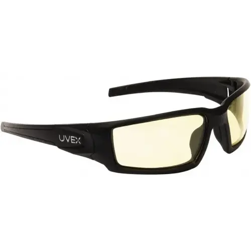 Safety Glass: Anti-Fog, Polycarbonate, Amber Lenses, Full-Framed, UV Protection