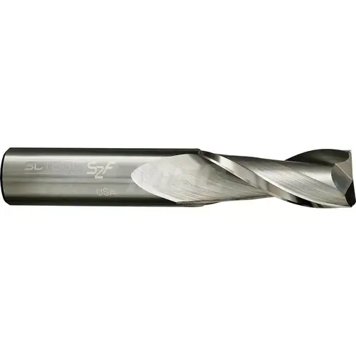 Ball End Mill: 1/8" Dia, 1/2" LOC, 2 Flute, Solid Carbide Bright/Uncoated