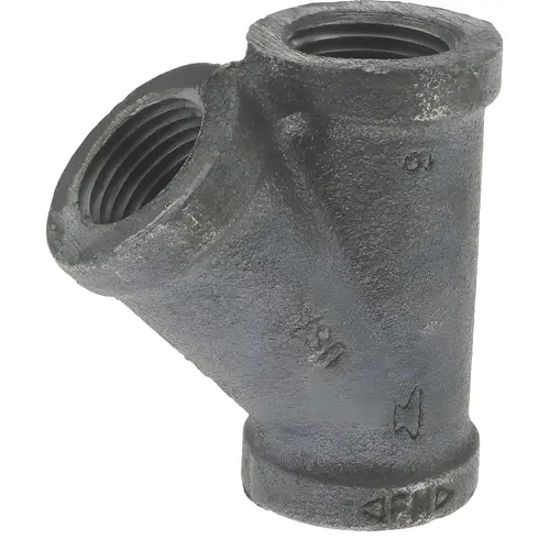 Black 45 degree Lateral Y-Branch: 1/2", Threaded Black 45 degree Lateral Y-Branch: 1/2", Threaded