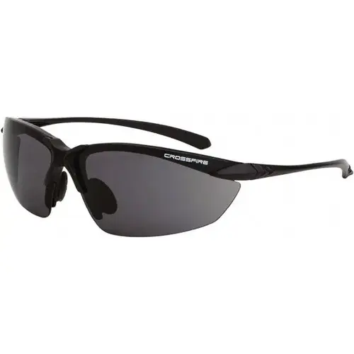 Safety Glass: Scratch-Resistant, Polycarbonate, Smoke Lenses, Full-Framed, UV Protection