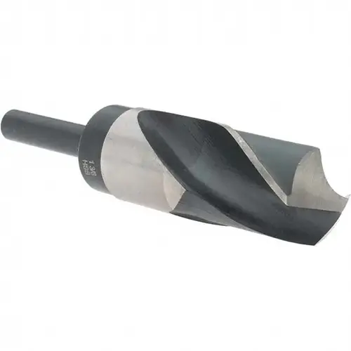 Reduced Shank Drill Bit: 1-3/8 inch Dia, 1/2 inch Shank Dia, 118 0, High Speed Steel Coated