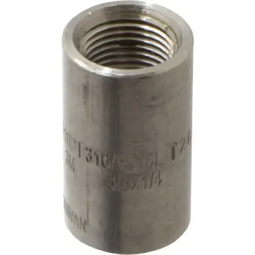 Pipe Reducer: 3/8 x 1/4" Fitting, 316 & 316L Stainless Steel Pipe Reducer: 3/8 x 1/4" Fitting, 316 & 316L Stainless Steel