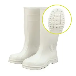 Heartland Footwear Inc 70664-8 Men's 16" PVC White Boot Size 8 Pair