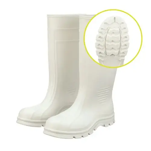 Men's 16" PVC White Boot Size 10 Pair