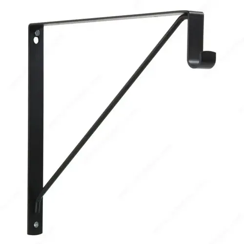 Support for Oval Rod and Shelf Matte Black Support for Oval Rod and Shelf Matte Black