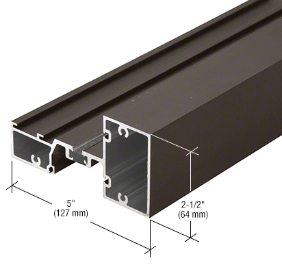 CRL-U.S. Aluminum BT86222 Intermediate Horizontal Mullion, Thermally Broken, Dark Bronze/Black Anodized Class 1 - 24'-2" Stock Length