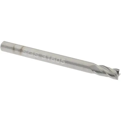 Square End Mill: 1/8" Dia, 1/4" LOC, 4 Flutes, Solid Carbide Square End Mill: 1/8" Dia, 1/4" LOC, 4 Flutes, Solid Carbide