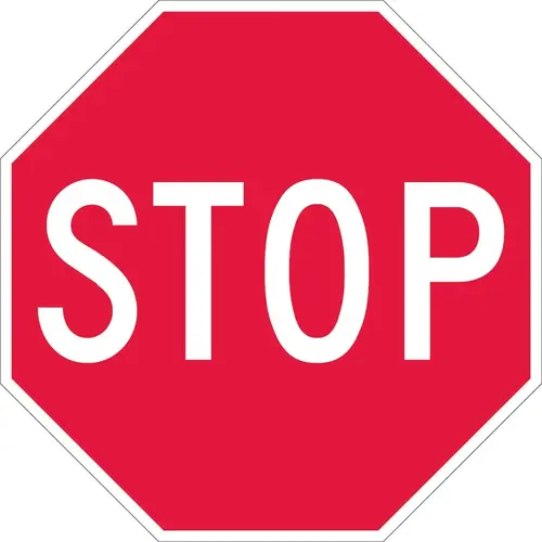 "Stop", 24" x 24", High-Intensity Reflective Aluminum Sign