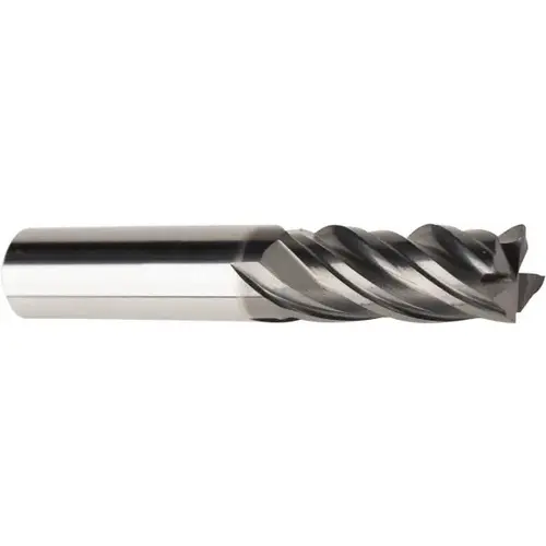 Square End Mill: 1/2" Dia, 4 Flutes, 1" LOC, Solid Carbide AlCrN