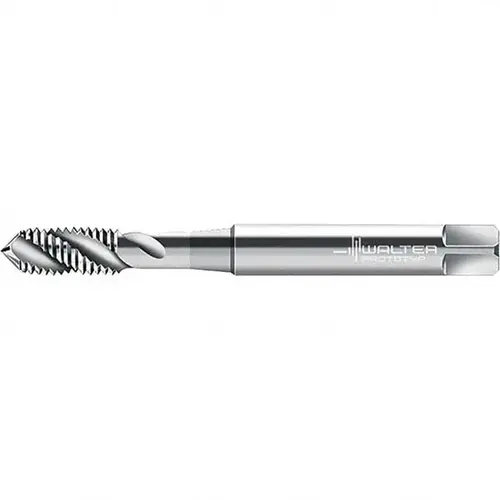 Spiral Flute Tap: #6-40 UNF, 3 Flutes, Modified Bottoming, 2B Class of Fit, Cobalt, Bright/Uncoated Straw Spiral Flute Tap: #6-40 UNF, 3 Flutes, Modified Bottoming, 2B Class of Fit, Cobalt, Bright/Uncoated Straw