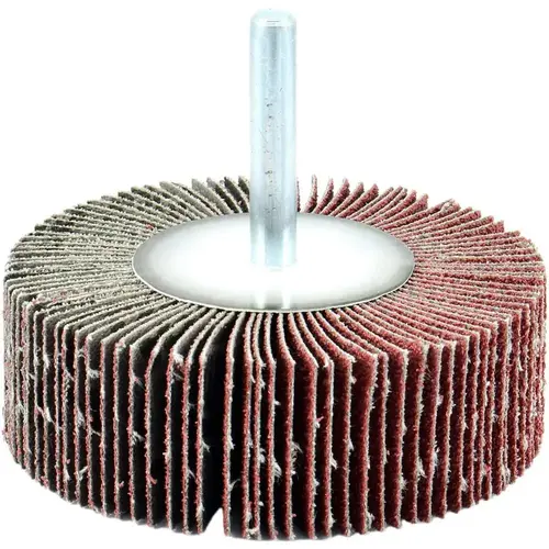 Mounted Flap Wheels; Mount Type: Shank ; Outside Diameter (Decimal Inch): 2 ; Face Width (Inch): 1 ; Abrasive Type: Coated ; Abrasive Material: Aluminum Oxide ; Grade: Coarse - pack of 10 Mounted Flap Wheels; Mount Type: Shank ; Outside Diameter (Decimal Inch): 2 ; Face Width (Inch): 1 ; Abrasive Type: Coated ; Abrasive Material: Aluminum Oxide ; Grade: Coarse - pack of 10