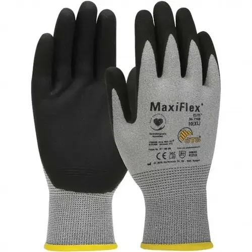 General Purpose Work Gloves: Large, Nitrile Coated, Nitrile & Nylon General Purpose Work Gloves: Large, Nitrile Coated, Nitrile & Nylon