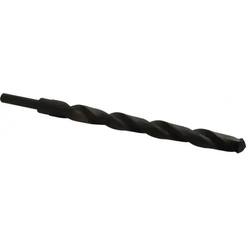 Reduced Shank Drill Bit: 27/32 inch Dia, 1/2 inch Shank Dia, 118 0, High Speed Steel Coated