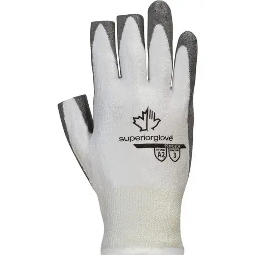 Cut & Puncture Resistant Gloves; Style: Knit ; Coating Material: Polyurethane ; Coating Coverage: Palm & Fingers ; Glove Type: Cut & Puncture-Resistant ; ANSI/ISEA Cut Resistance Level: A2 ; Primary Material: Dyneema Cut & Puncture Resistant Gloves; Style: Knit ; Coating Material: Polyurethane ; Coating Coverage: Palm & Fingers ; Glove Type: Cut & Puncture-Resistant ; ANSI/ISEA Cut Resistance Level: A2 ; Primary Material: Dyneema