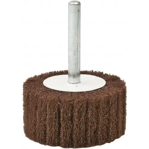 Mounted Flap Wheel: 1" Dia, 1" Face Width, 180 Grit, Aluminum Oxide - pack of 10